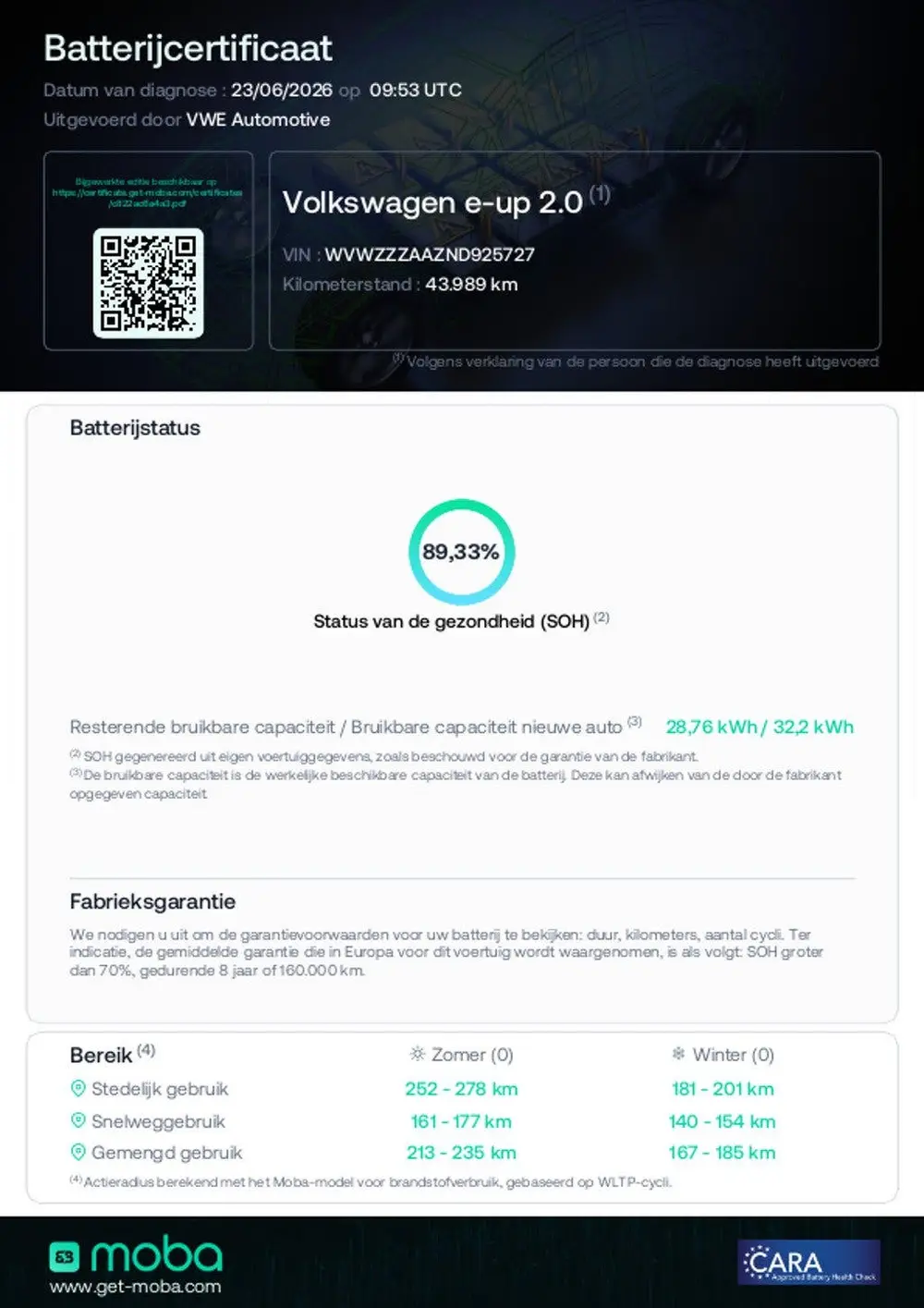 Volkswagen E-Up! SOH 89% Camera Cruise-controle Stoelverwarm uit 2022, foto 11