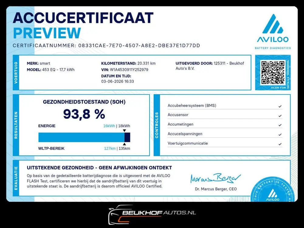 Smart Forfour EQ Comfort 18 kWh 5dr Airco Radio Dab Cruise L uit 2021, foto 8