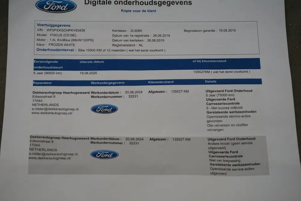 Ford Focus 1.5 EcoBlue Titanium Business AUTOMAAT NAV uit 2019, foto 10