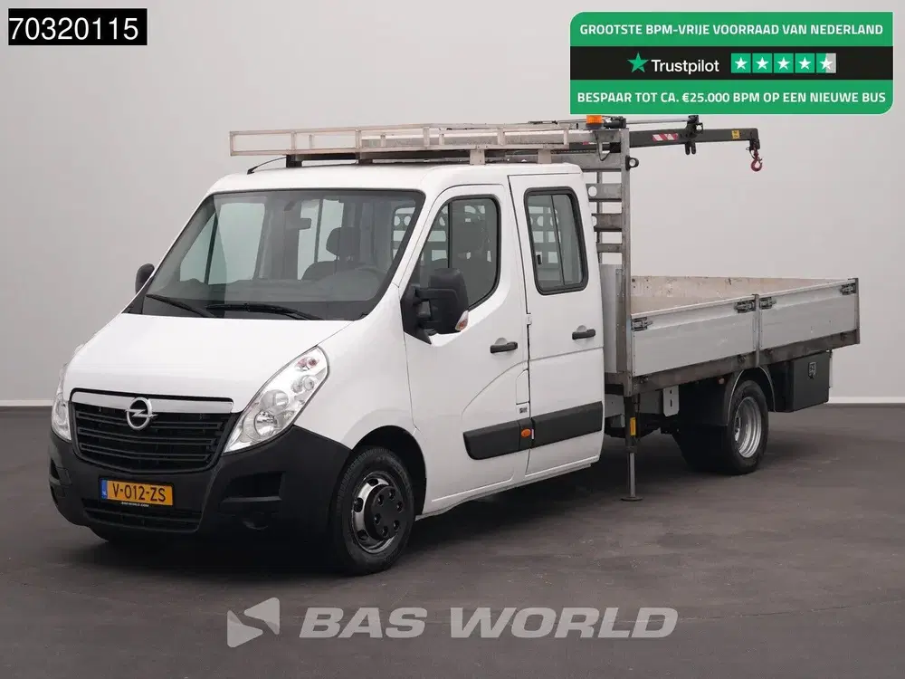 Opel Movano Kraanwagen HIAB T-CLX 018 B-2 Dubbel Cabin uit 2019
