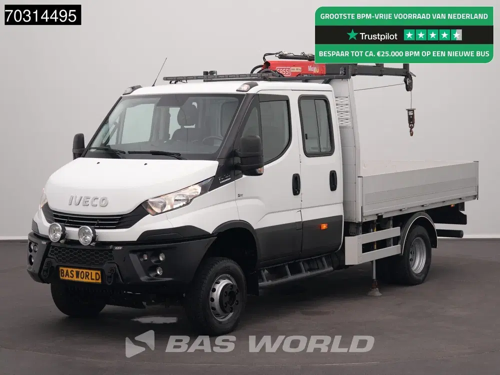 Iveco Daily 3.0L 4x4 Automaat Open Laadbak Kraan Fassi uit 2020