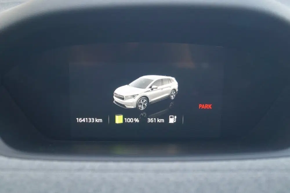 Skoda Enyaq 80 204pk 77kWh -SOH91%-PANO-TREKHAAK-ECC-P uit 2021, foto 13
