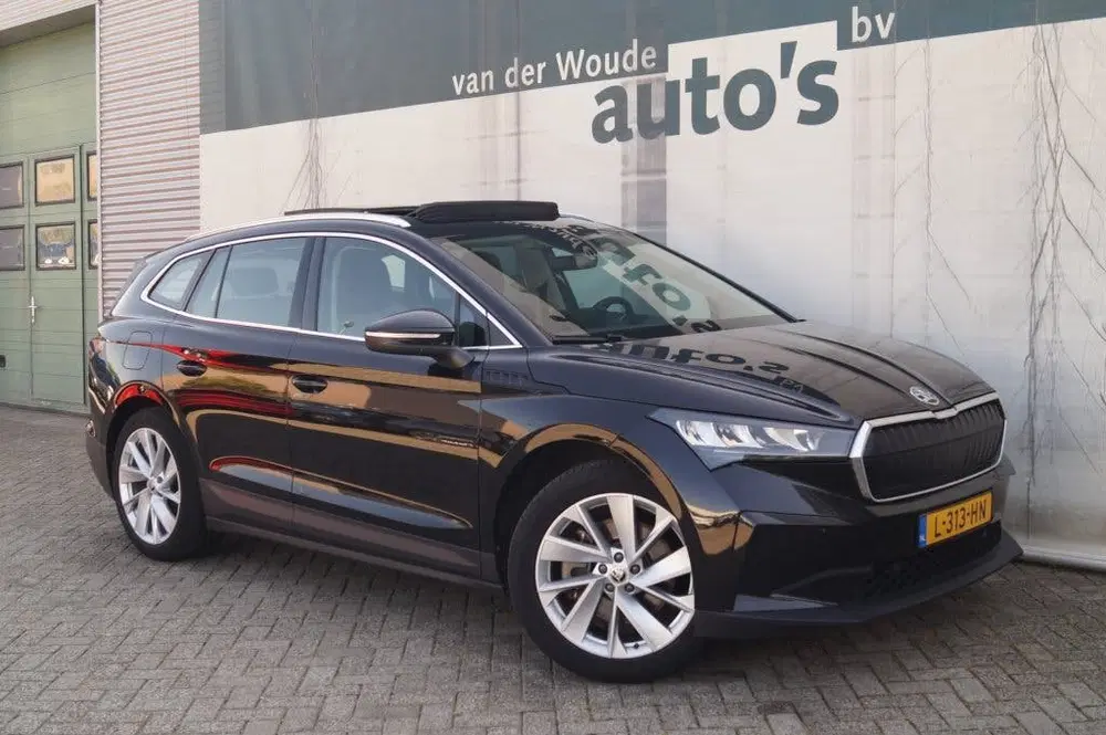 Skoda Enyaq 80 204pk 77kWh -SOH91%-PANO-TREKHAAK-ECC-P uit 2021, foto 5