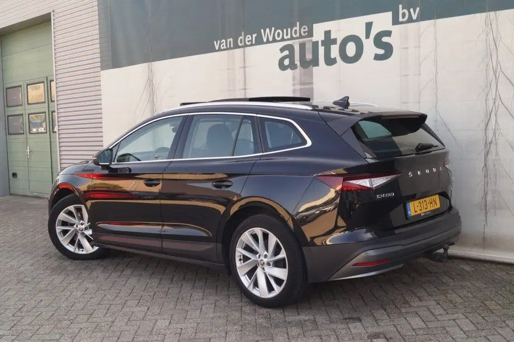 Skoda Enyaq 80 204pk 77kWh -SOH91%-PANO-TREKHAAK-ECC-P uit 2021, foto 7
