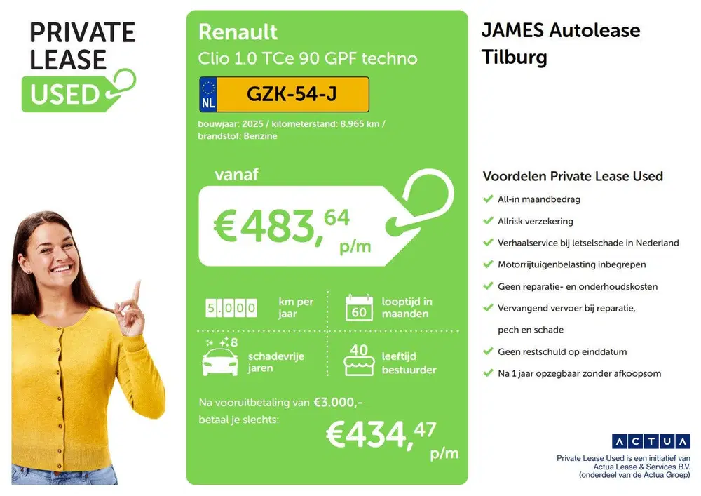 Renault Clio 1.0 TCe 90 GPF techno PRIVATE LEASE vanaf uit 2025, foto 2