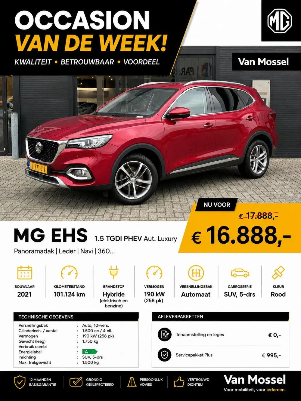 MG EHS 1.5 TGDI PHEV Aut. Luxury | Panoramadak | Leder | Nav uit 2021, foto 2