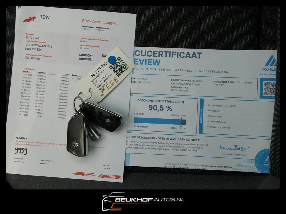 Volkswagen ID.4 77 kWh Carplay Adapt Cruise Navi Soh 90.5% uit 2021, foto 2