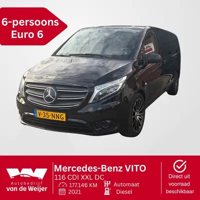 Mercedes-Benz Vito 116 CDI XXL DC 2x Schuif 6-Persoons-Grijs uit 2021