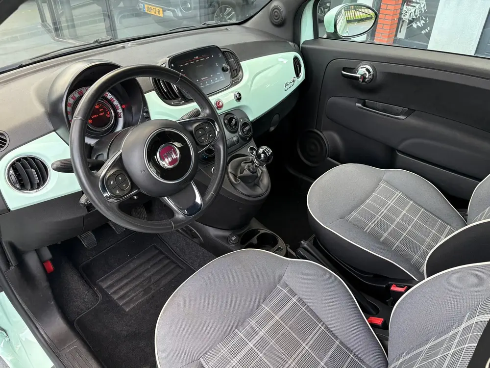 Fiat 500 CABRIO 1.2 Star Verde Lattementa Apple AIRCO LMV uit 2019, foto 11