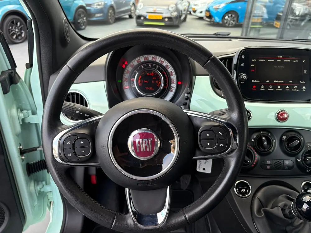 Fiat 500 CABRIO 1.2 Star Verde Lattementa Apple AIRCO LMV uit 2019, foto 12