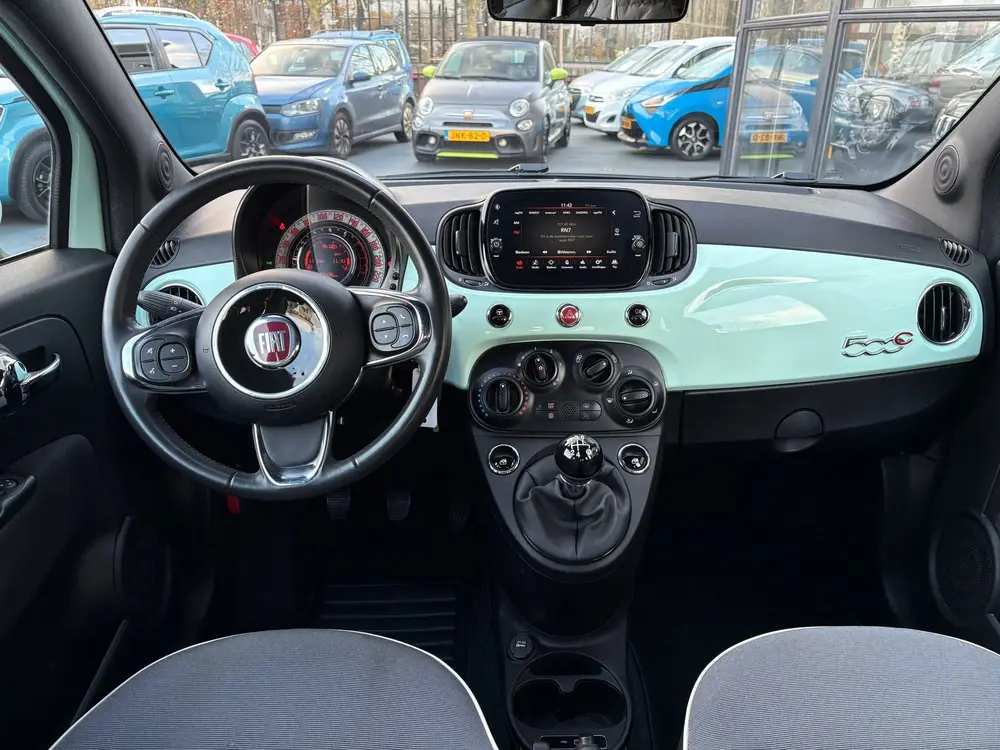 Fiat 500 CABRIO 1.2 Star Verde Lattementa Apple AIRCO LMV uit 2019, foto 18