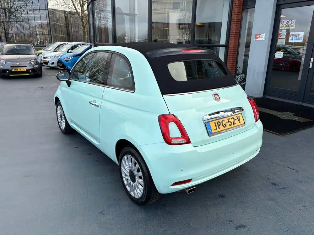 Fiat 500 CABRIO 1.2 Star Verde Lattementa Apple AIRCO LMV uit 2019, foto 3