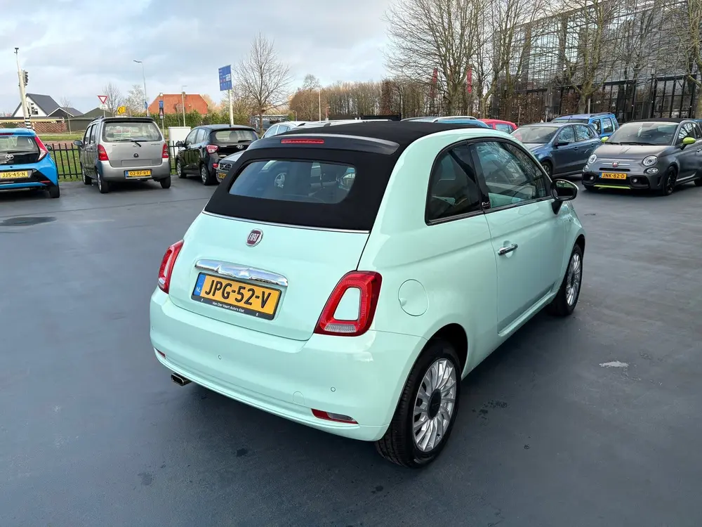 Fiat 500 CABRIO 1.2 Star Verde Lattementa Apple AIRCO LMV uit 2019, foto 5