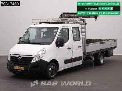 Opel Movano Kraanwagen Hiab T-CLX 023 B-3 Dubbellucht uit 2019