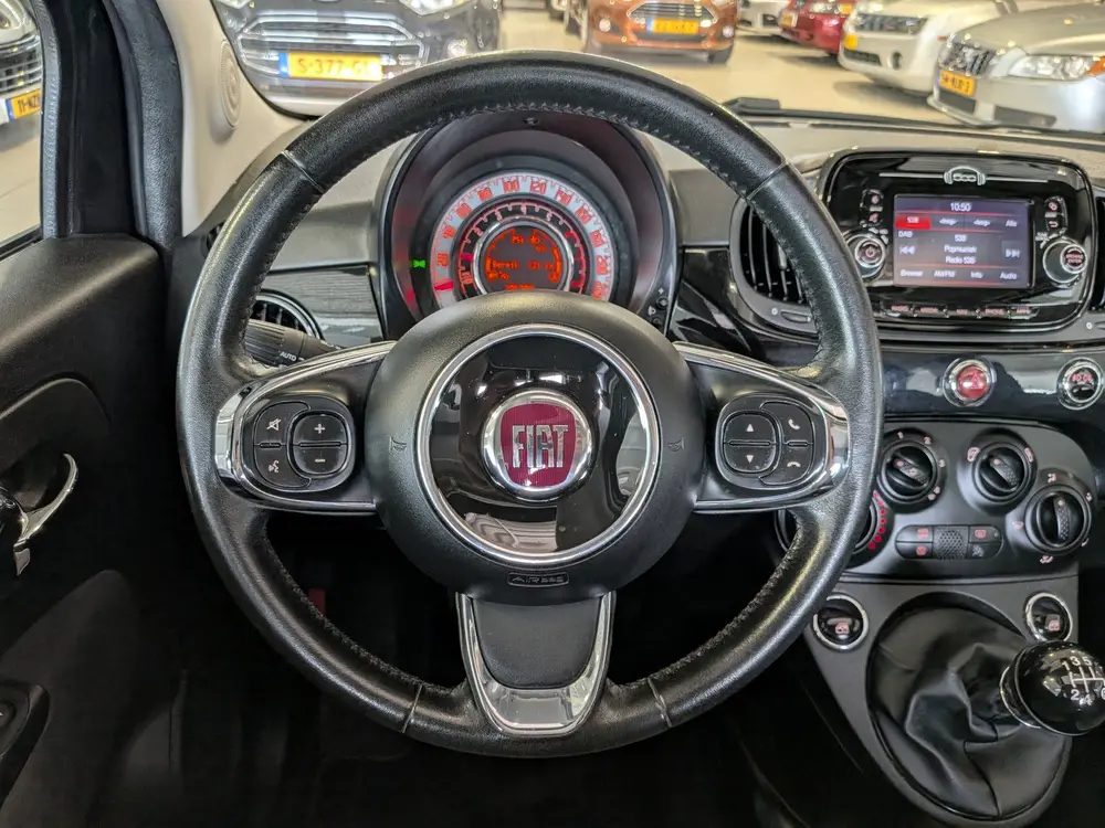 Fiat 500 0.9 TwinAir Turbo Lounge Airco, Panoramadak, Stuurb uit 2019, foto 12