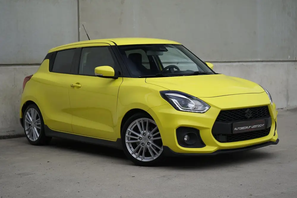 Suzuki Swift 1.4 Sport 140pk, Champion Yellow, ACC, Carplay uit 2019, foto 2