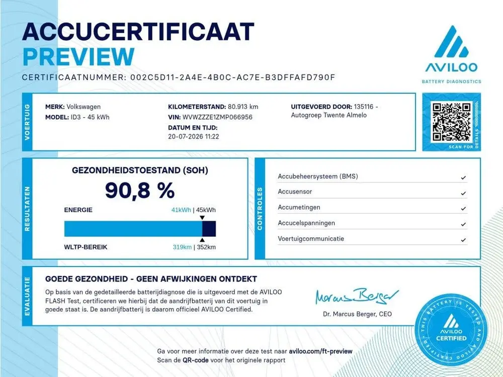 Volkswagen ID.3 Pure 45 kWh | Navi | Adaptief | SOH 90.8% uit 2021, foto 5