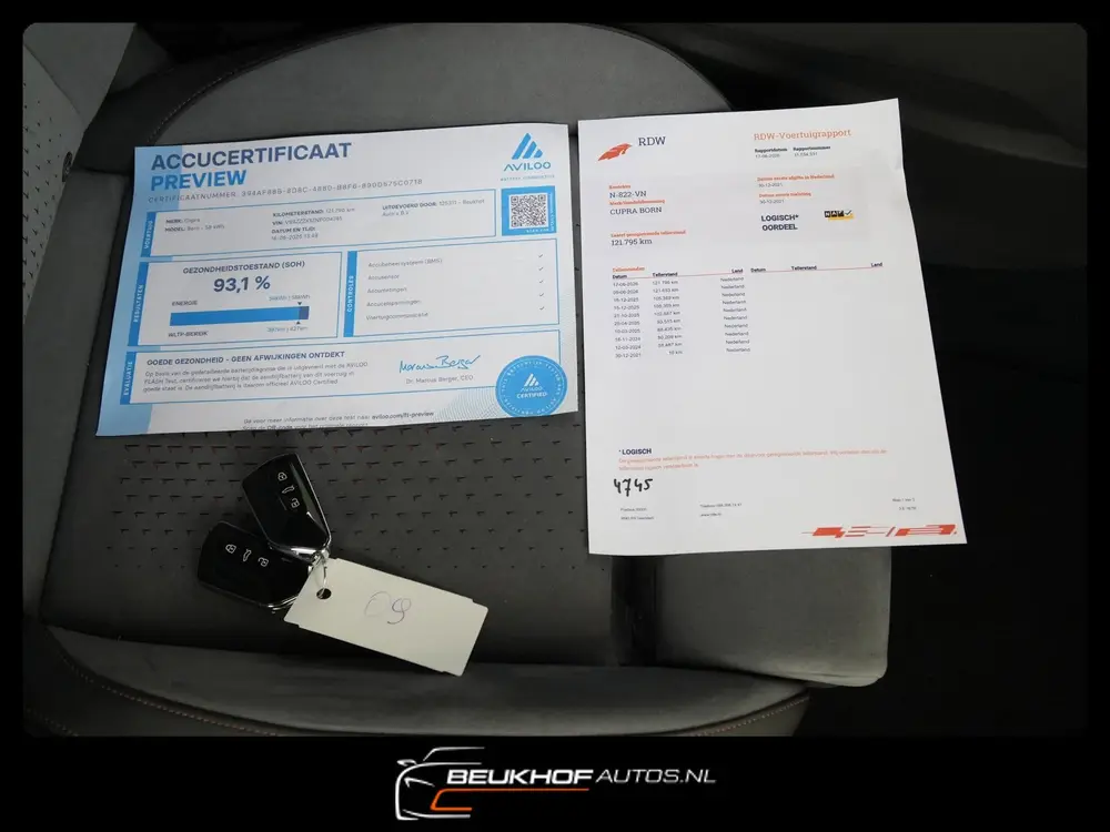 Cupra Born Performance One Camera Stoelverwarming Soh uit 2021, foto 8