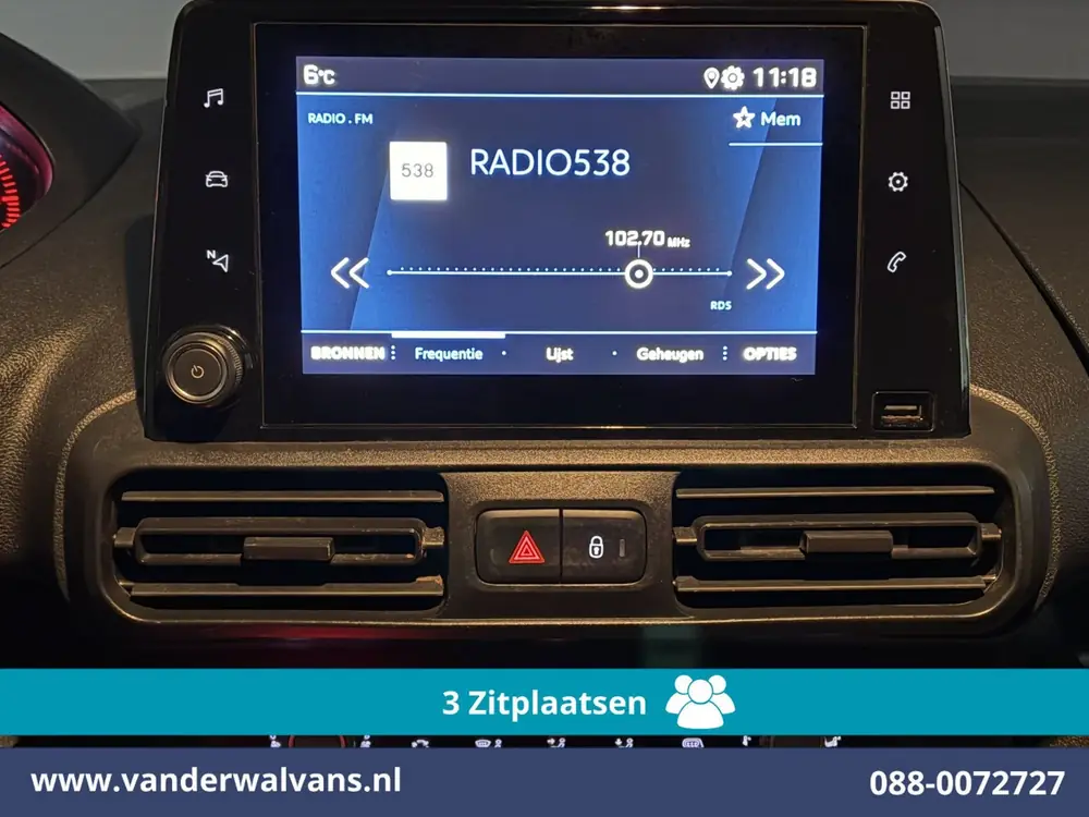 Peugeot Partner 1.5 BlueHDI 102pk L2H1 Euro6 Airco | 3-Zits uit 2020, foto 15