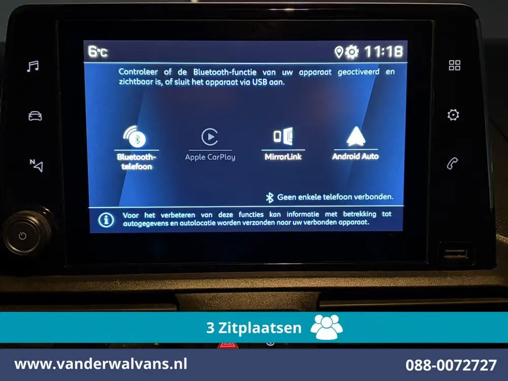 Peugeot Partner 1.5 BlueHDI 102pk L2H1 Euro6 Airco | 3-Zits uit 2020, foto 3