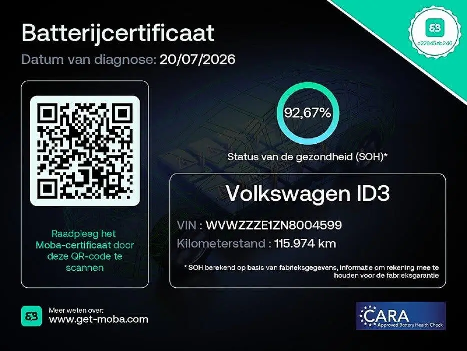 Volkswagen ID.3 Pro Edition 58 kWh -SOH93%-ECC-NAVI-CAM-PDC uit 2022, foto 3