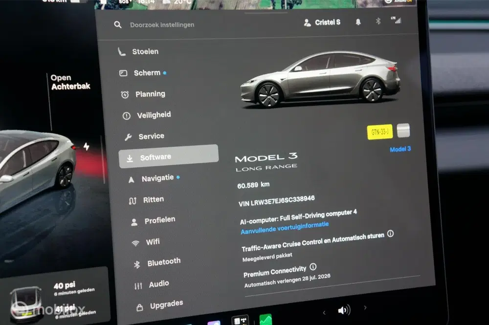 Tesla Model 3 Premium Long Range RWD 78 kWh FSD Pan Gara uit 2024, foto 17