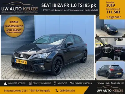 SEAT Ibiza 1.0 tsi 2019 Zwart navi stoelverwarming ca uit 2019