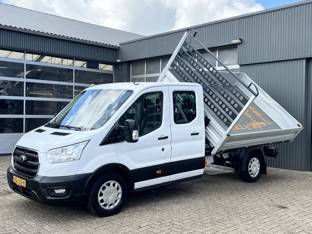 Ford Transit 350 2.0 TDCI DC 3-zijdenkipper Airco Cruis uit 2019, foto 2