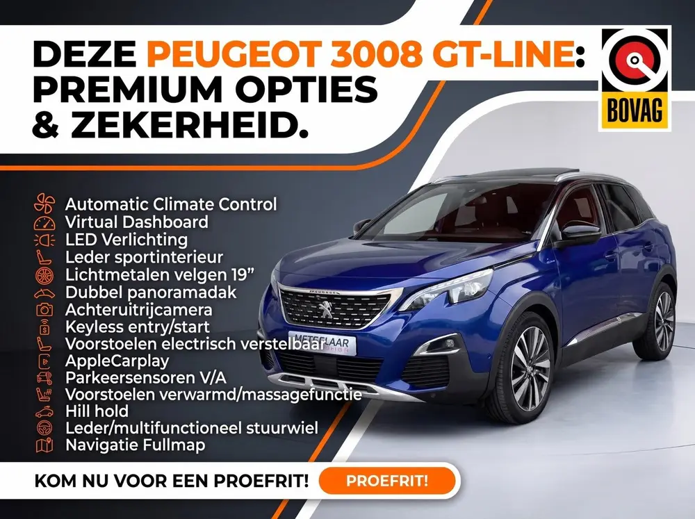 Peugeot 3008 1.2 GT Line ✅Panodak ✅Nwe Distributie uit 2019, foto 5