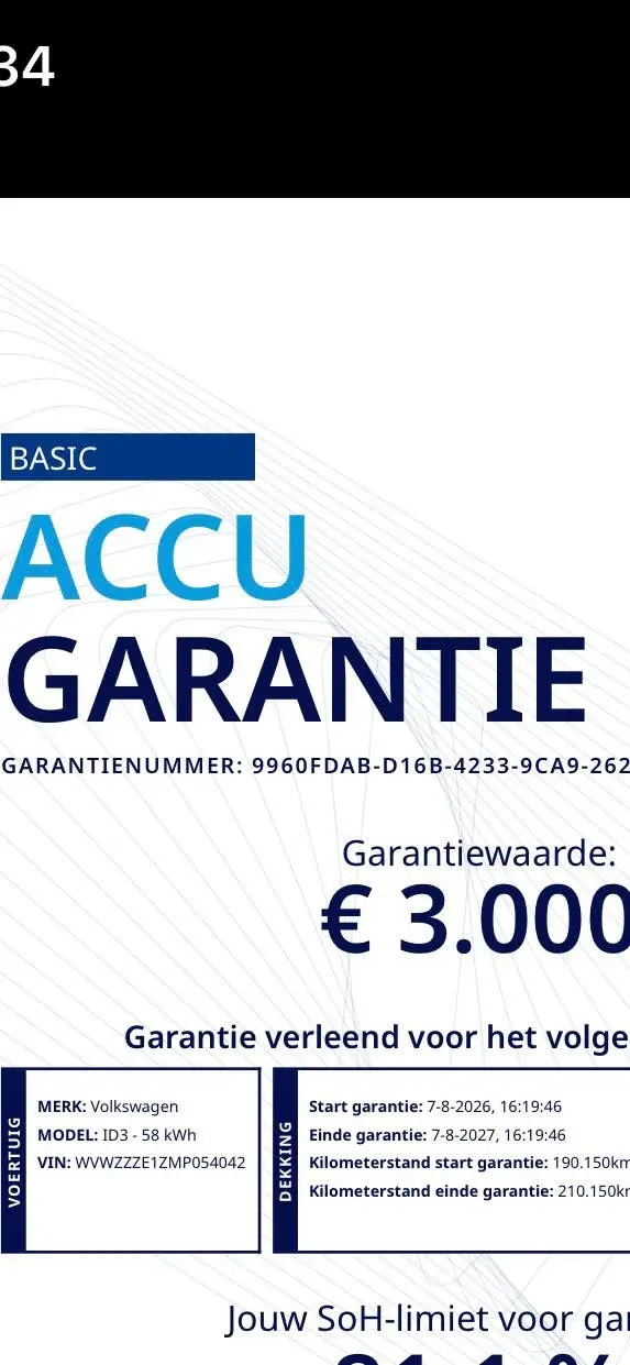 Volkswagen ID.3 58kWh 2021 - accugarantie uit 2021, foto 13