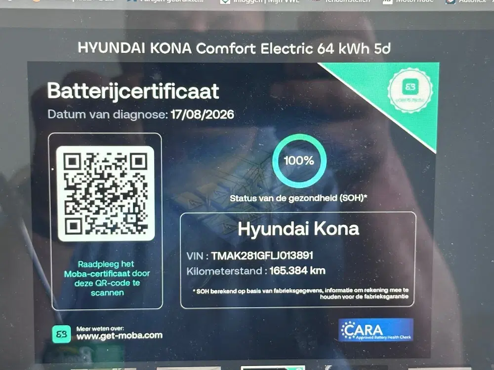 Hyundai KONA EV Comfort 64 kWh FASE 3 SOH 100% DEALER O uit 2020, foto 2
