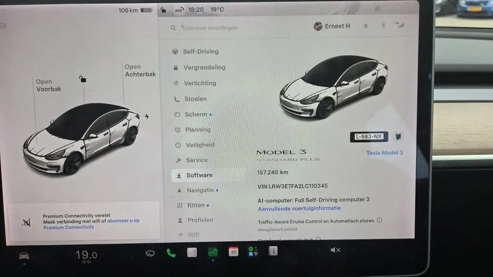 Tesla Model 3 Stnd.RWD Plus 60 kWh (bj 2020, automaat) uit 2020, foto 17
