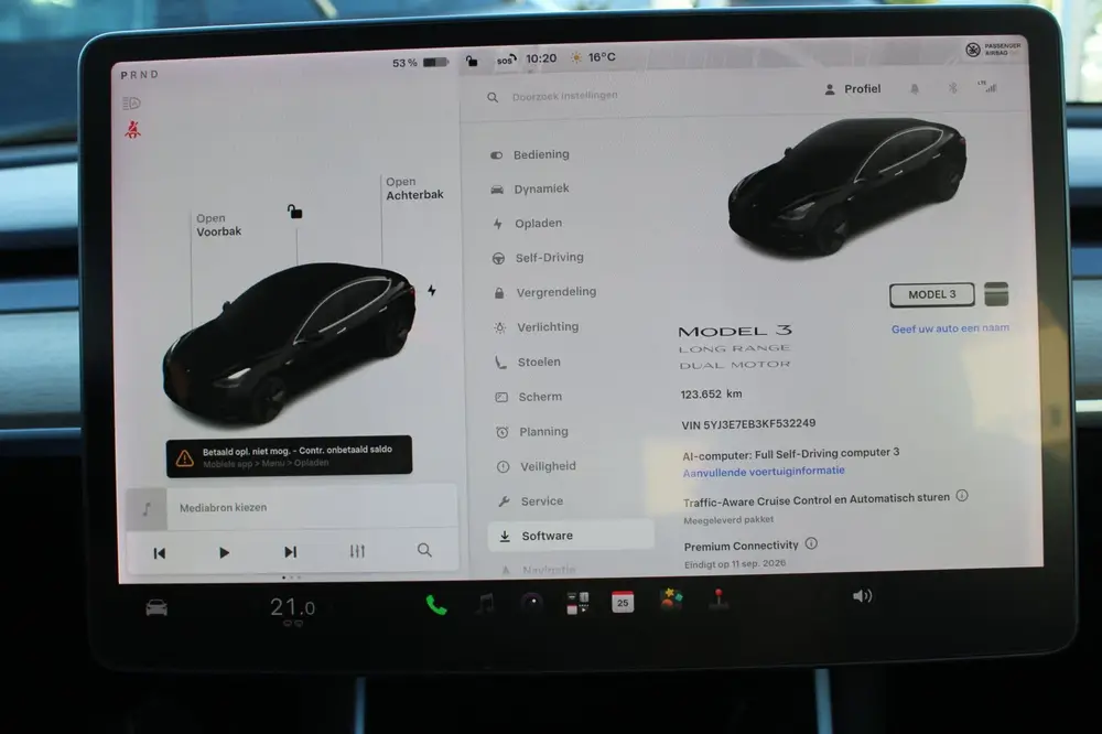 Tesla Model 3 Long Range AWD 75 kWh SOH 89 % AUTOPILOT / LEE uit 2019, foto 17