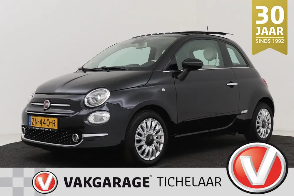 Fiat 500 0.9 TwinAir Turbo Lounge | UNIEK glazen schuif-/kan uit 2019