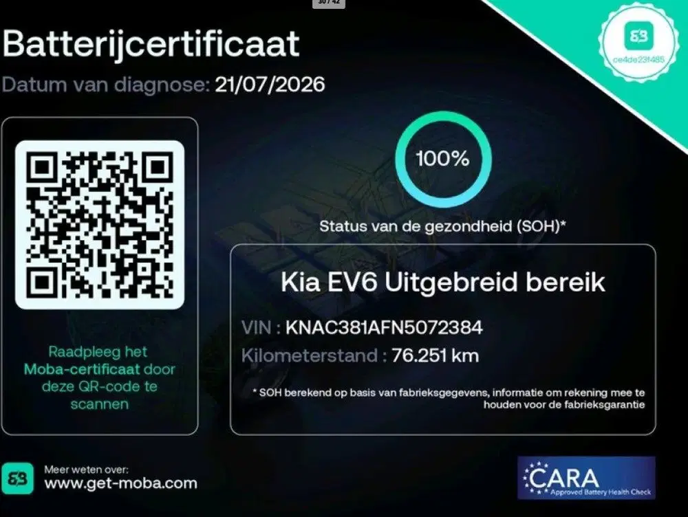 Kia EV6 Plus 77.4 kWh 100% SOH Meridian Sound uit 2022, foto 3