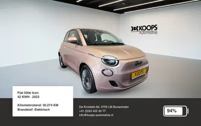 Fiat 500e SOH 94% uit 2023