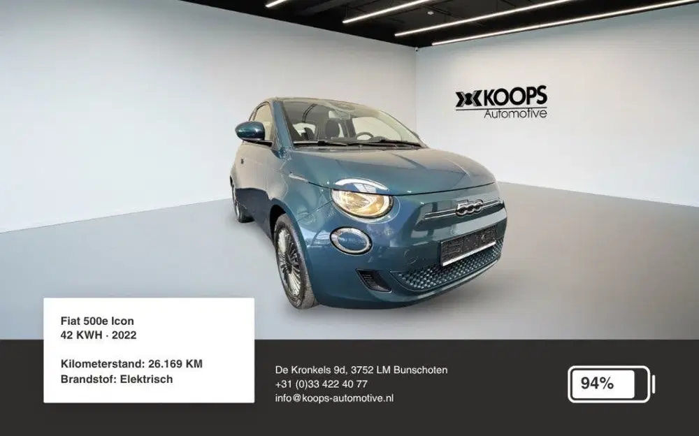 Fiat 500e SOH 94% uit 2022