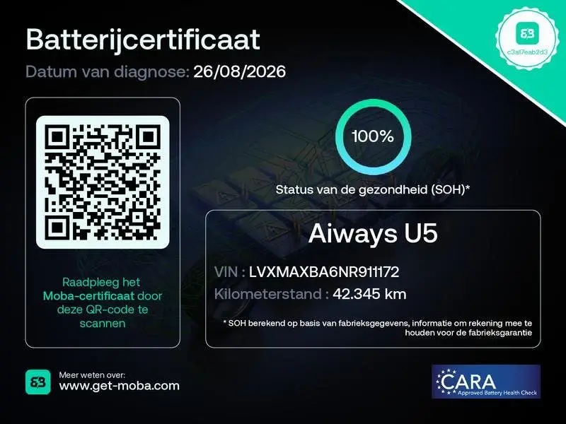 Aiways U5 63kWh PREMIUM/ PANORAMADAK/ LEER/ TREKHAAK/ SOH 10 uit 2023, foto 4