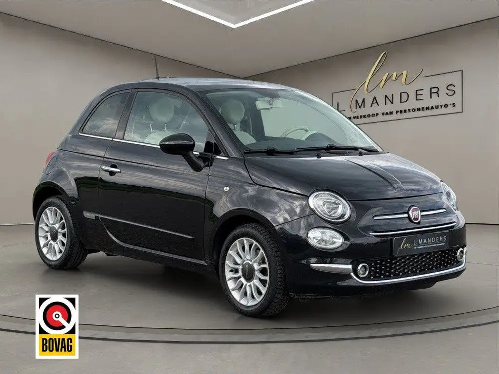 Fiat 500 1.2 Lounge 2019 ZWART | Panoramadak | Apple CarPlay uit 2019