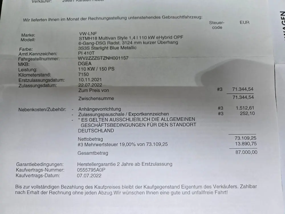 Volkswagen Multivan VW Multivan T7 | ehybrid | style | full option | 7-zits uit 2021, foto 13