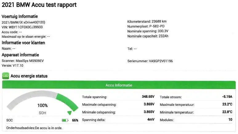 BMW iX xDrive40 High Exe Sport SOH 100% El Trek P uit 2022, foto 2