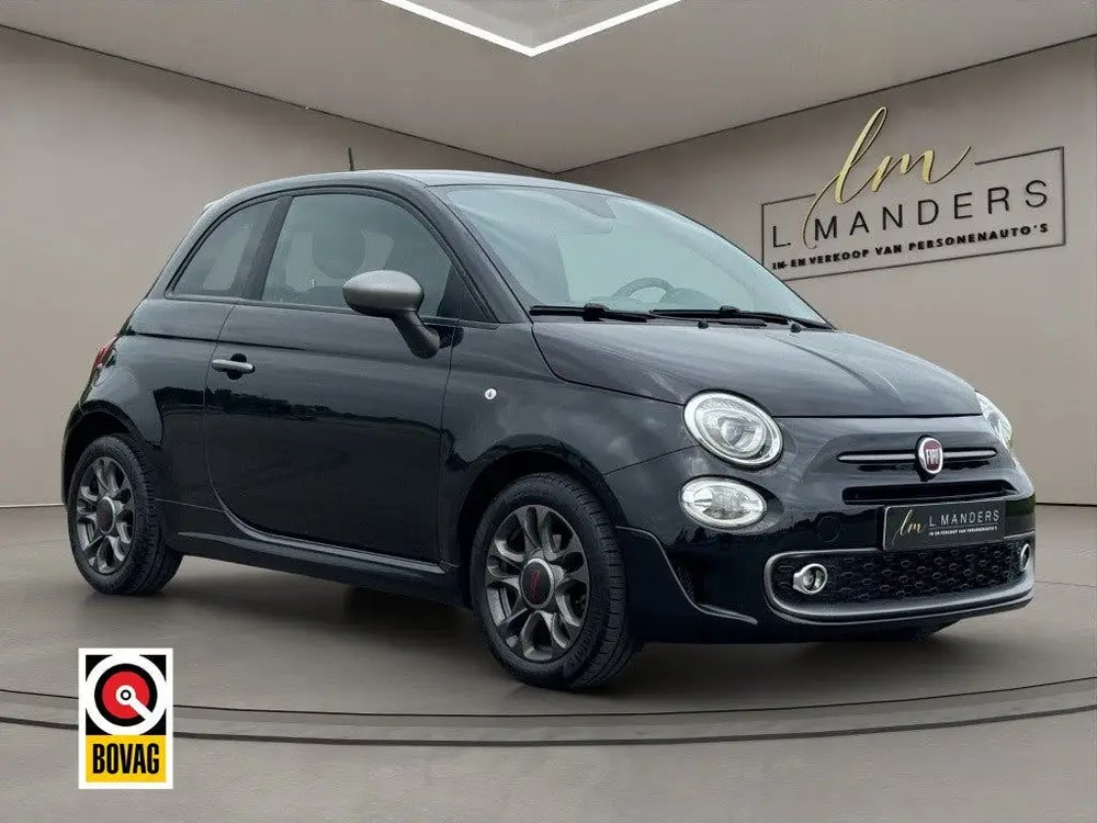 Fiat 500 0.9 TwinAir Turbo Sport 2019 ZWART | Apple CarPlay uit 2019