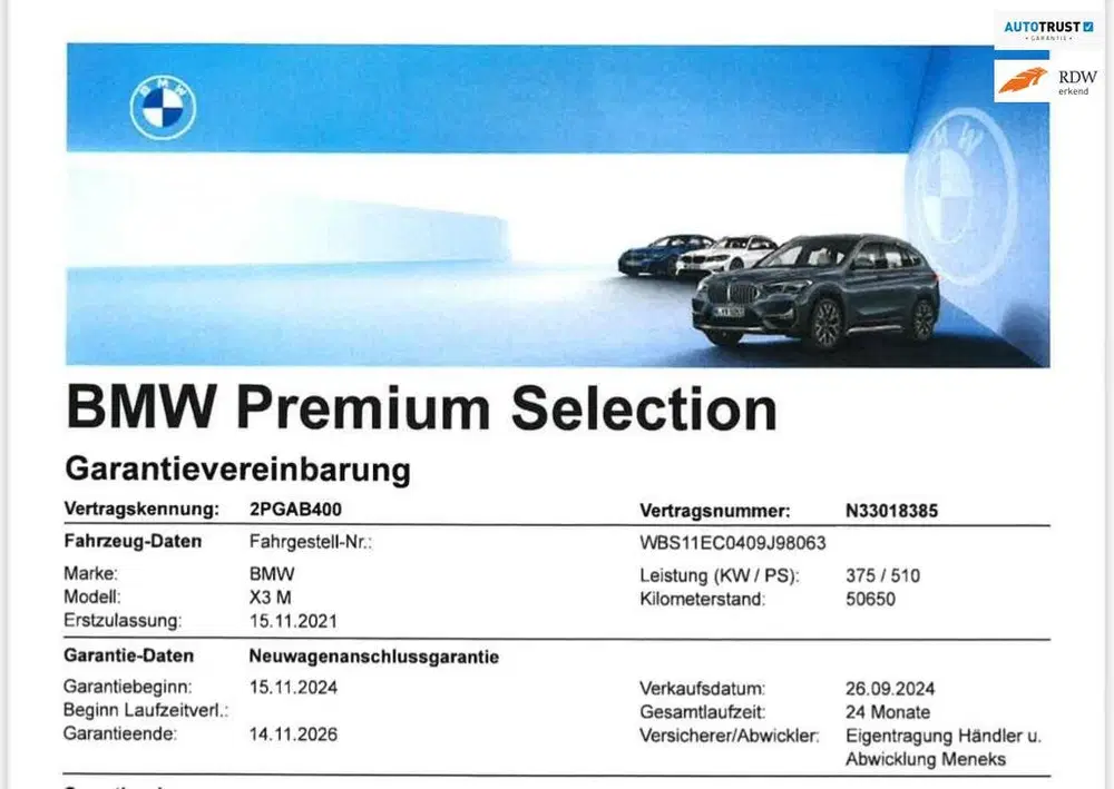 BMW X3 M Competition Premium Selection tot 14-11 uit 2021, foto 15