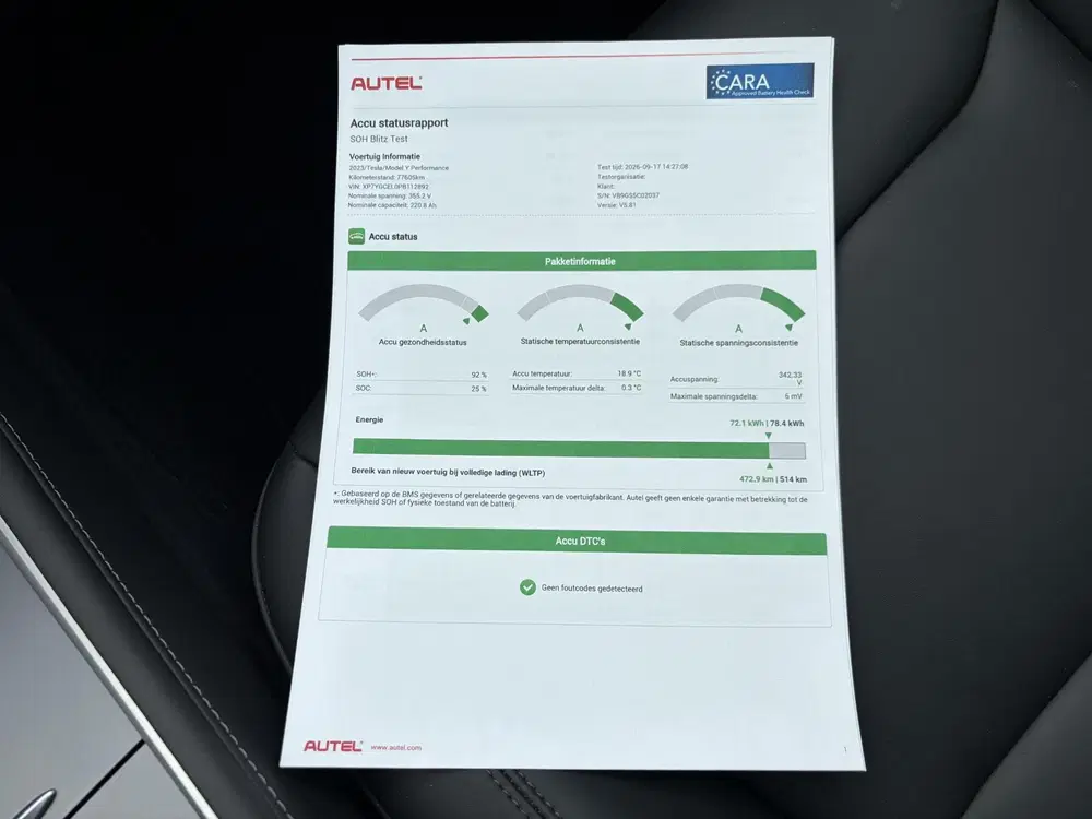 Tesla Model Y Performance AWD 75 kWh SOH 92% RIJKLAAR GE uit 2023, foto 6