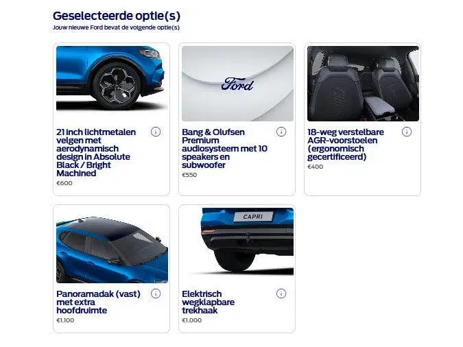 Ford Capri Premium Extended Range RWD 79 kWh uit 2026, foto 2