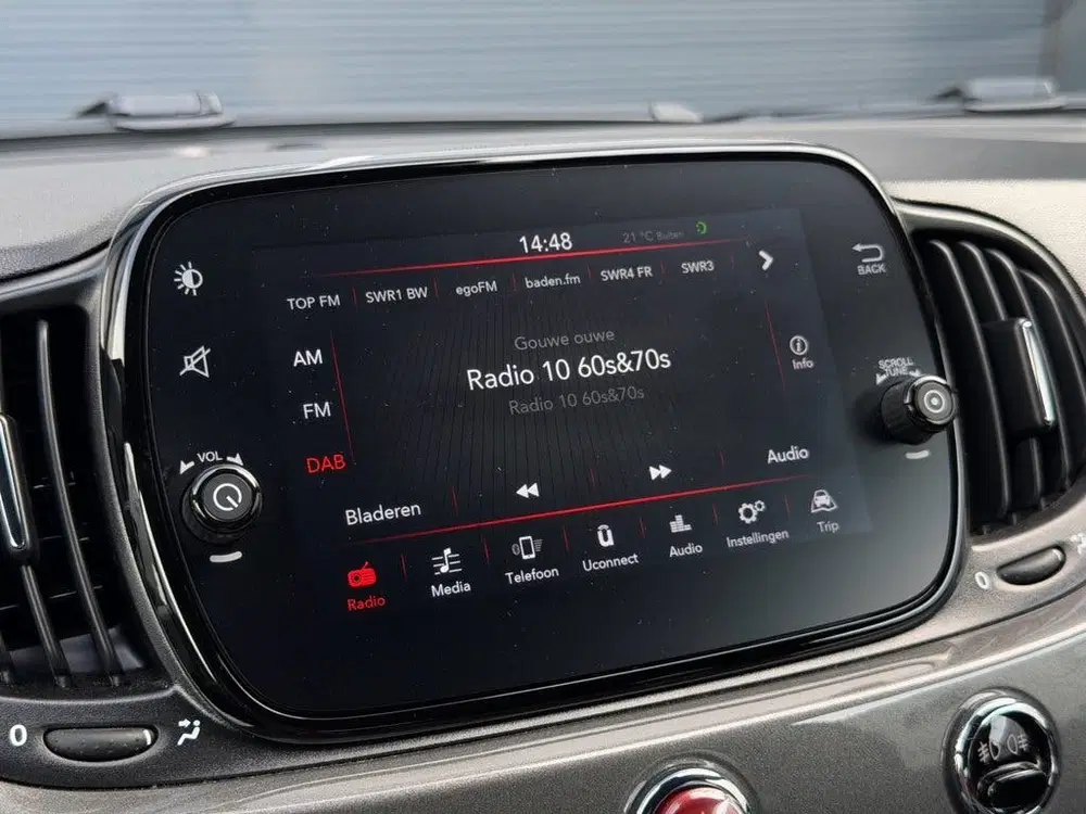Fiat 500C 1.0 Hybrid Lounge *Navi*Cabrio*LM Velgen* uit 2021, foto 14