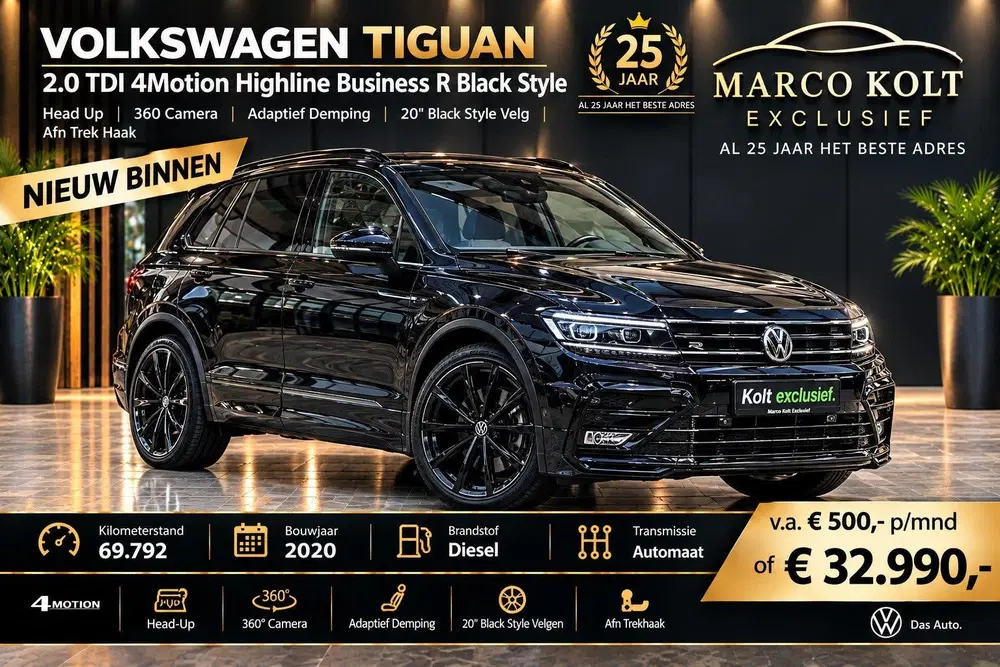 Volkswagen Tiguan 2.0 TDI 4Motion Highline Business R Black uit 2020