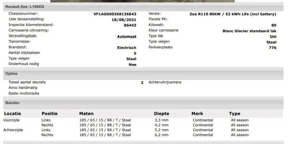 Renault ZOE R110 Life 52 kWh 5Drs. SOH 93% Incl. Batte uit 2021, foto 13