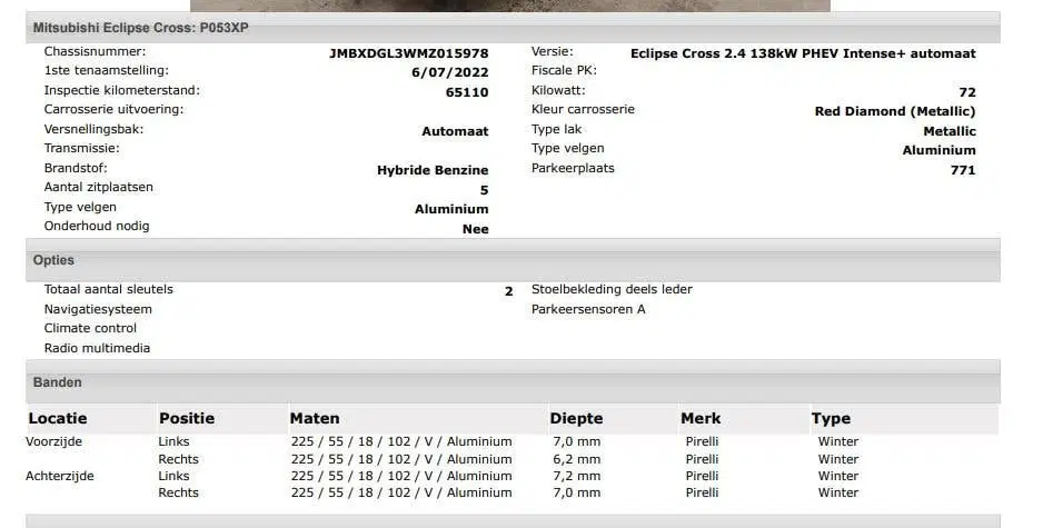 Mitsubishi Eclipse Cross 2.4 PHEV Intense+ Hybride uit 2022, foto 8