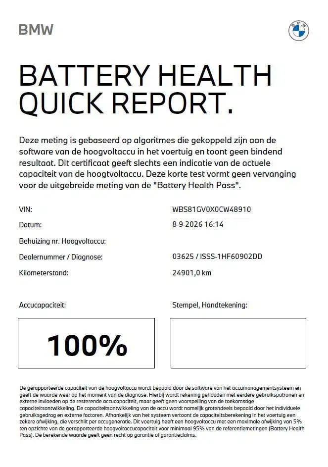 BMW M5 Touring Accu conditie 100% (bj 2025 uit 2025, foto 3